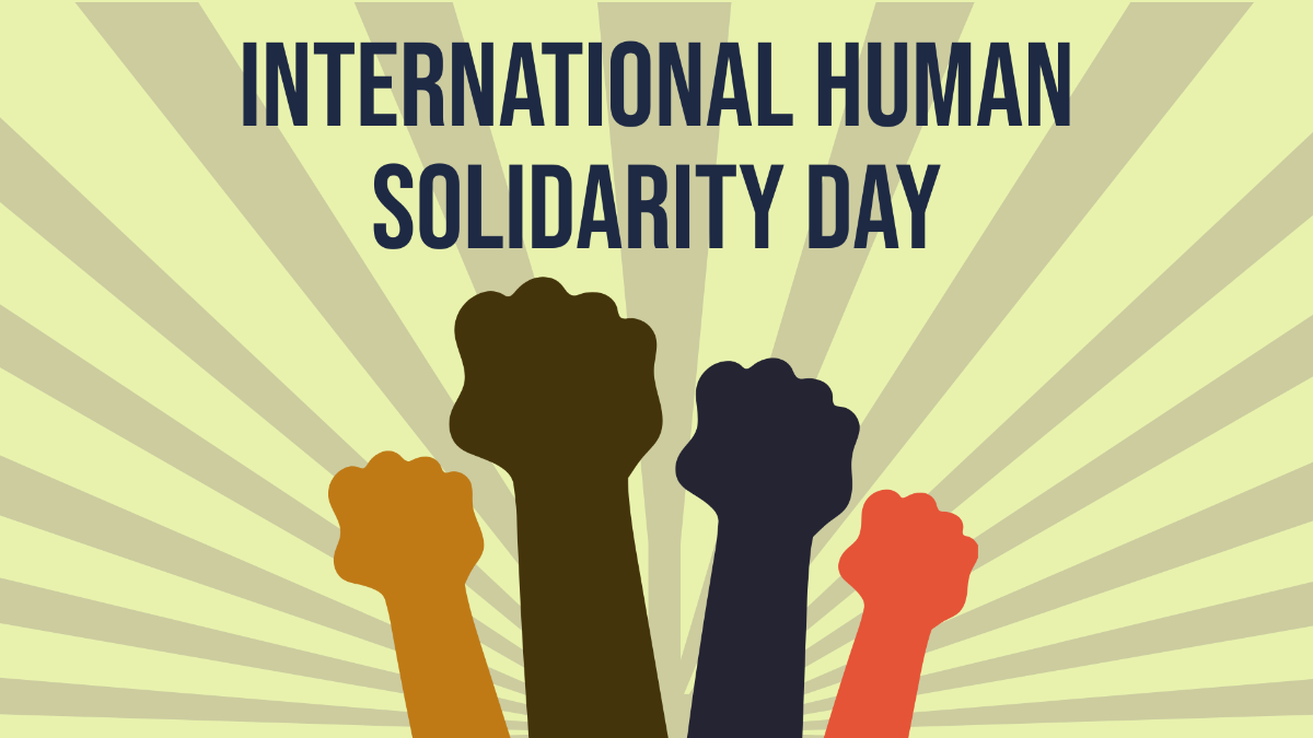 International Human Solidarity Day Vector Background Template
