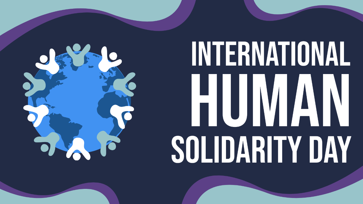 International Human Solidarity Day Banner Background Template