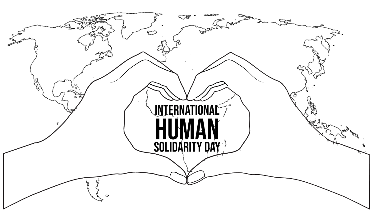International Human Solidarity Day Drawing Background