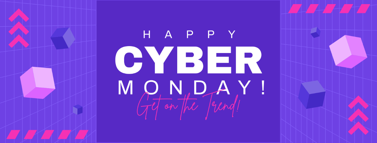 Cyber Monday Facebook Cover Banner Template