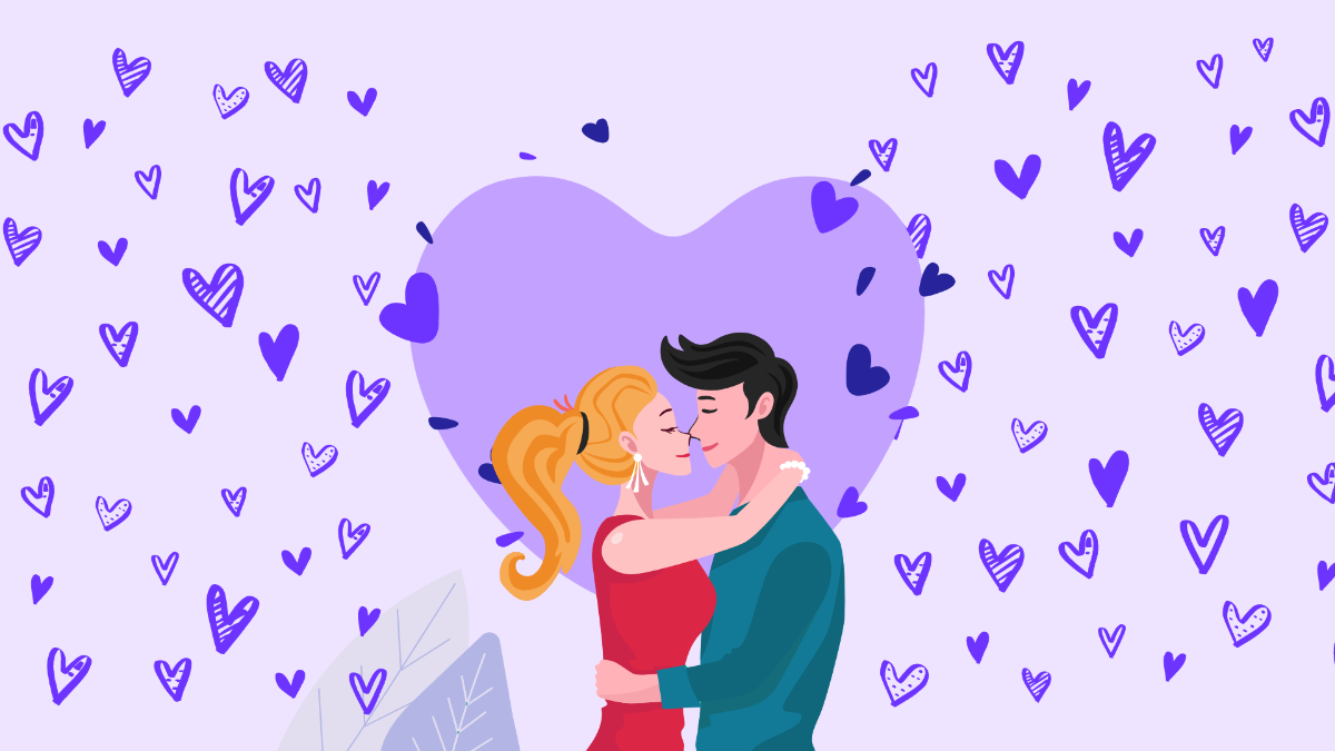 Purple Love Background Template