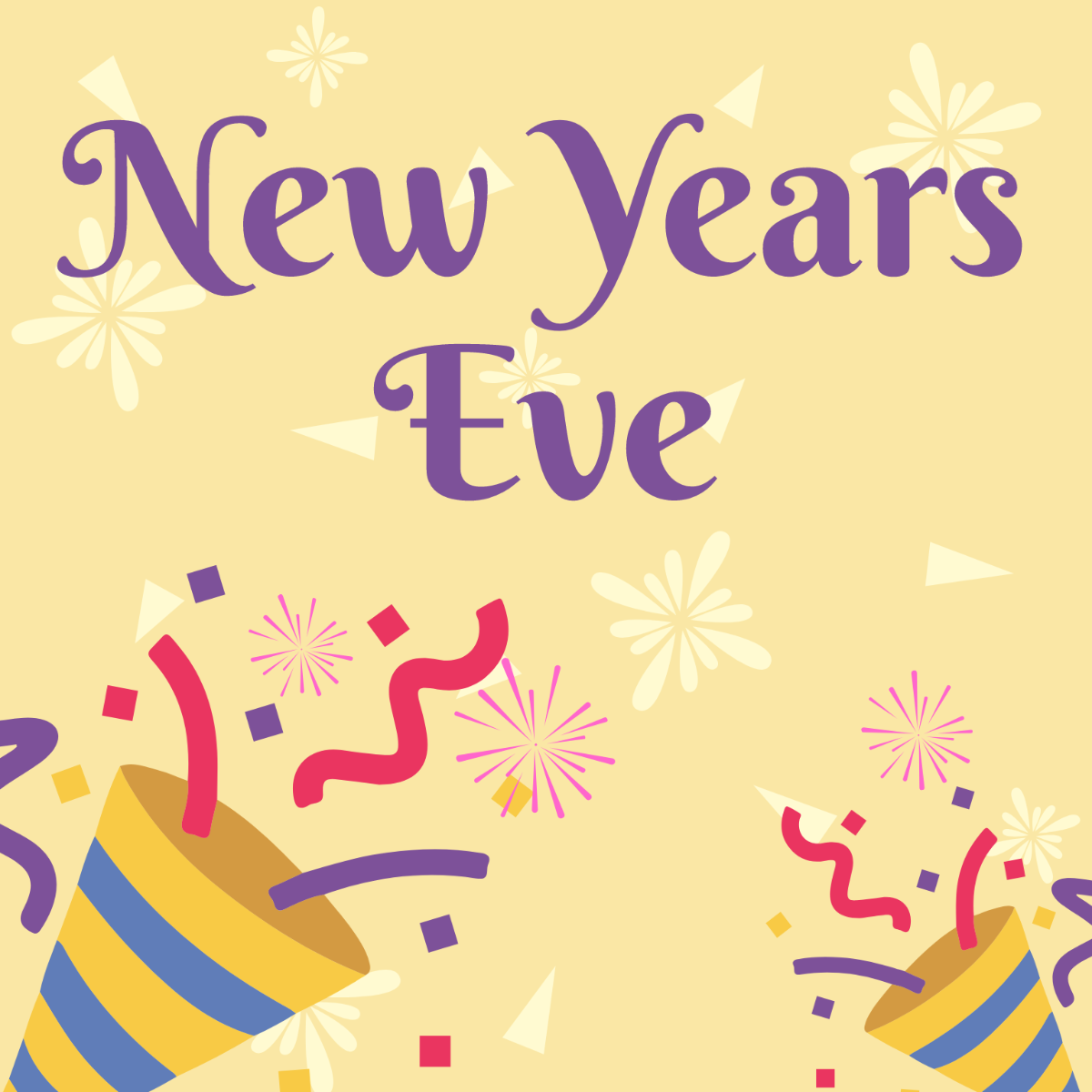 New Year's Eve Sign Vector Template