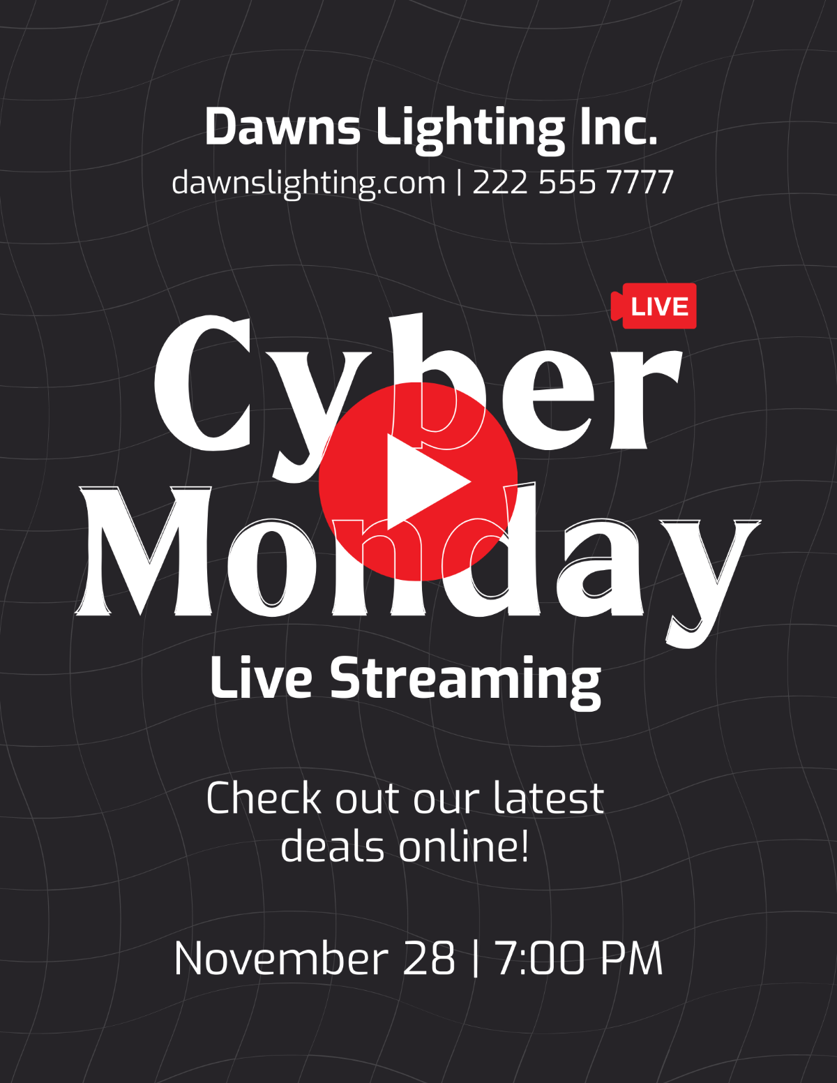 Cyber Monday Event Flyer