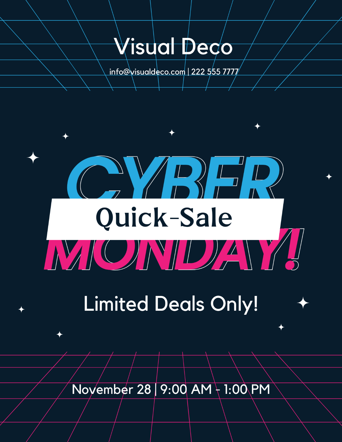 Cyber Monday Mockup Flyer Template - Edit Online & Download