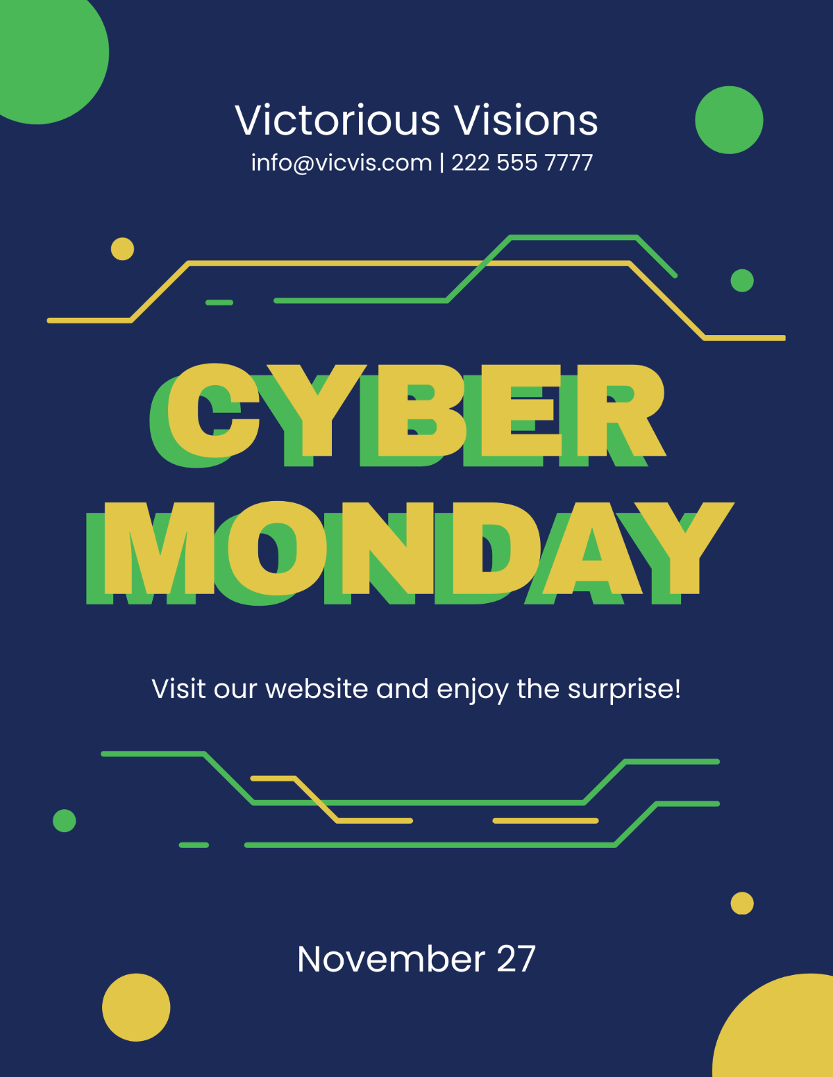 Blank Cyber Monday Flyer Template