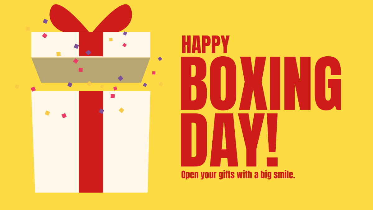 Free Boxing Day Flyer Background Template