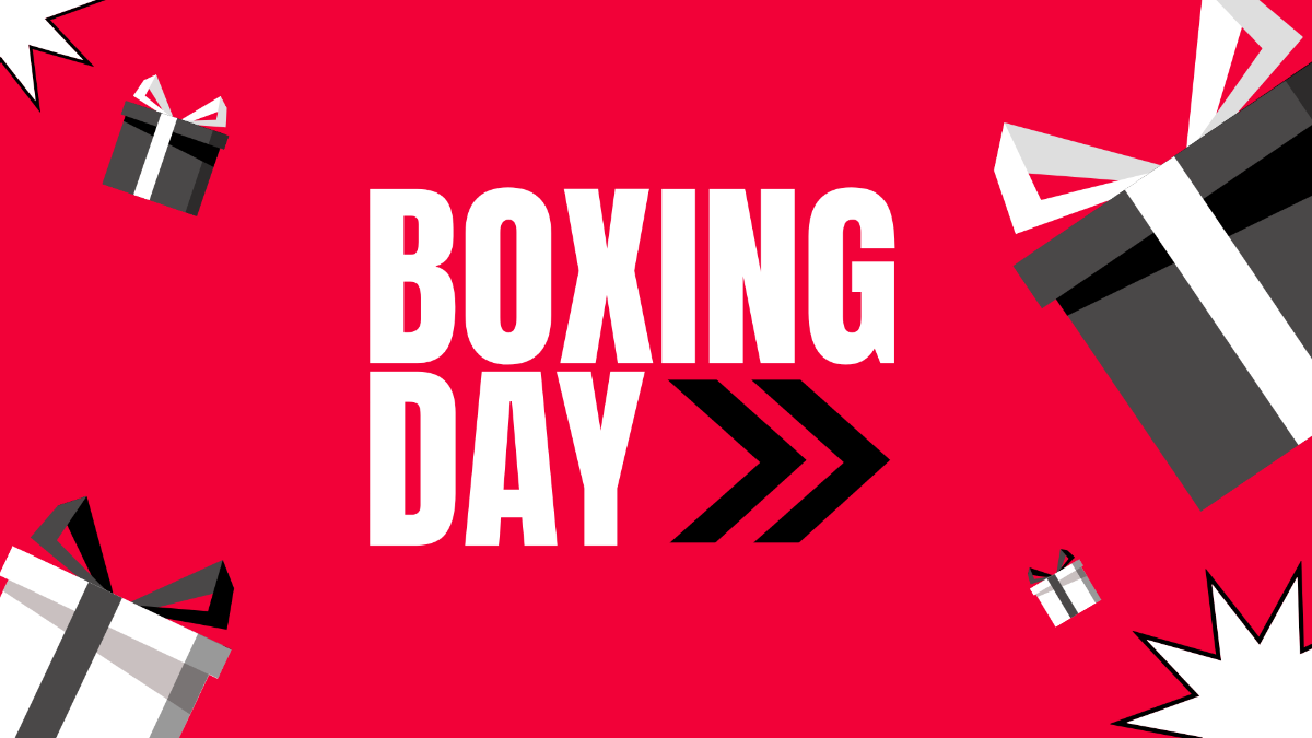 Boxing Day Background Template