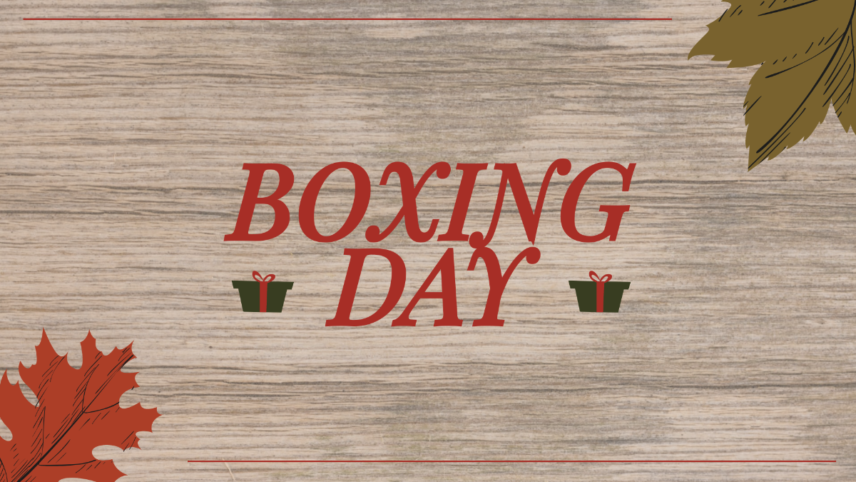 Boxing Day Picture Background Template