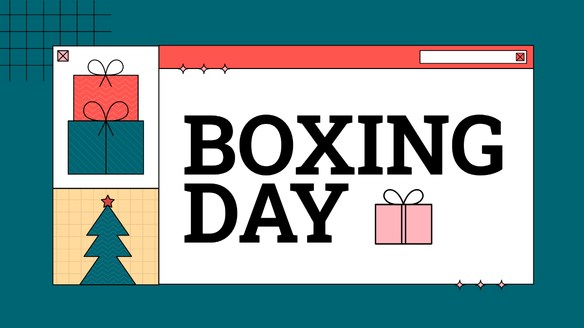 Boxing Day Cartoon Background Template