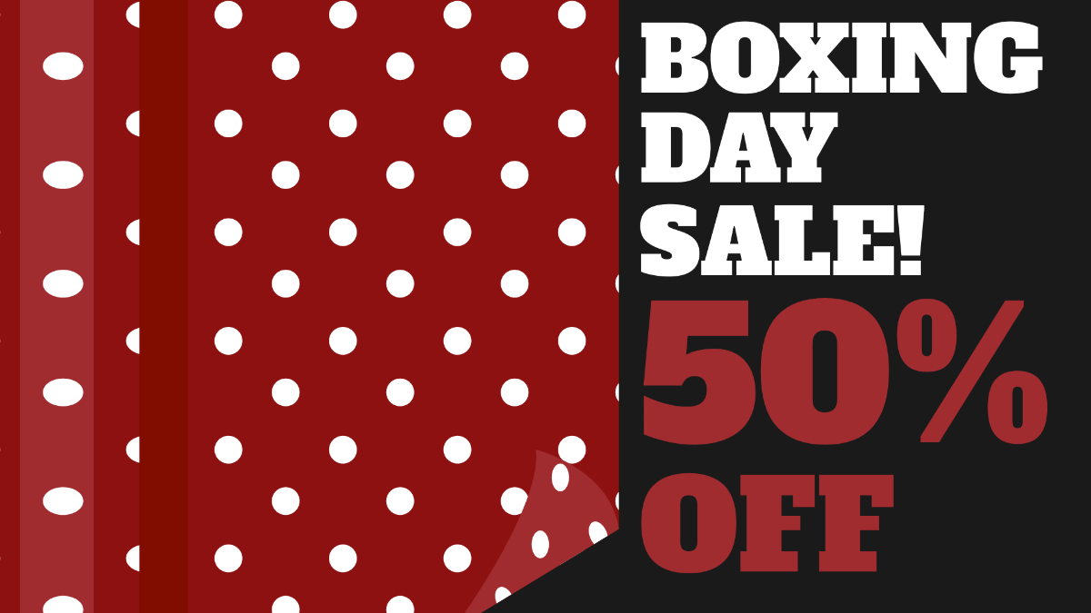 Boxing Day Dark Background Template