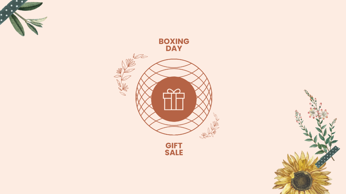Boxing Day Aesthetic Background Template