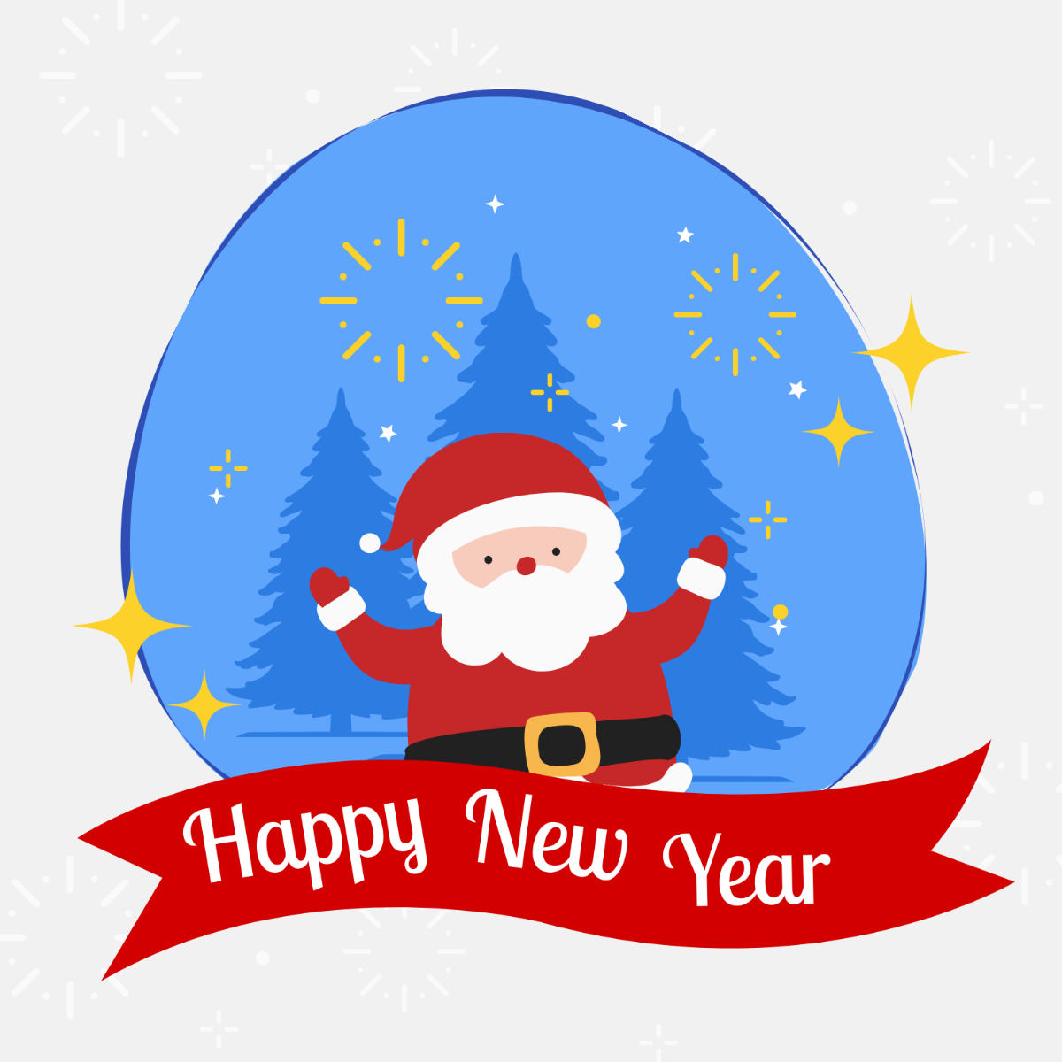 New Year's Day Vector Template