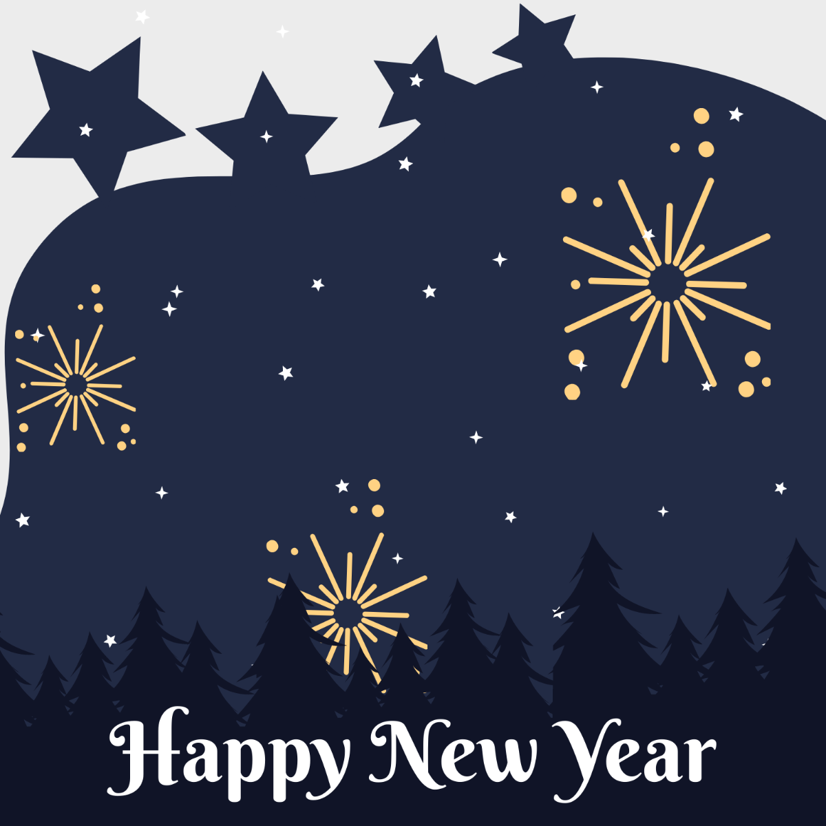 New Year's Day Illustration Template