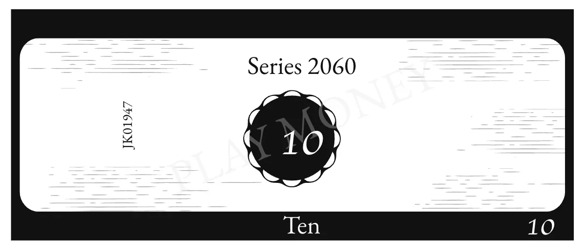 Free Black And White Play Money Template to Edit Online