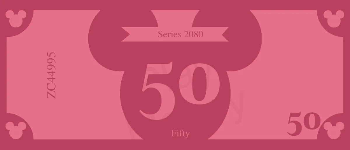 Free Disney Play Money Template to Edit Online