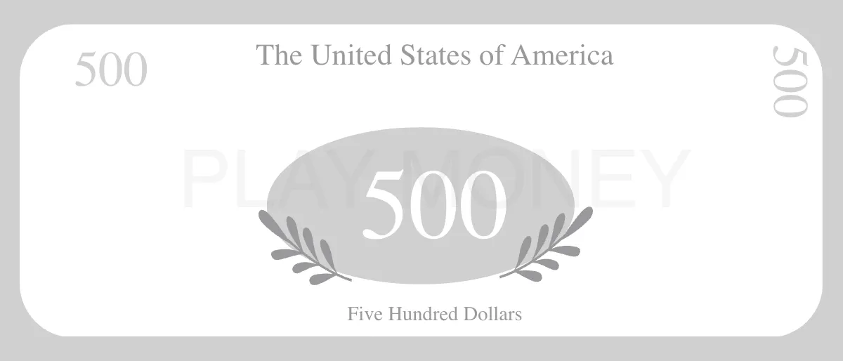 Free White Play Money Template to Edit Online