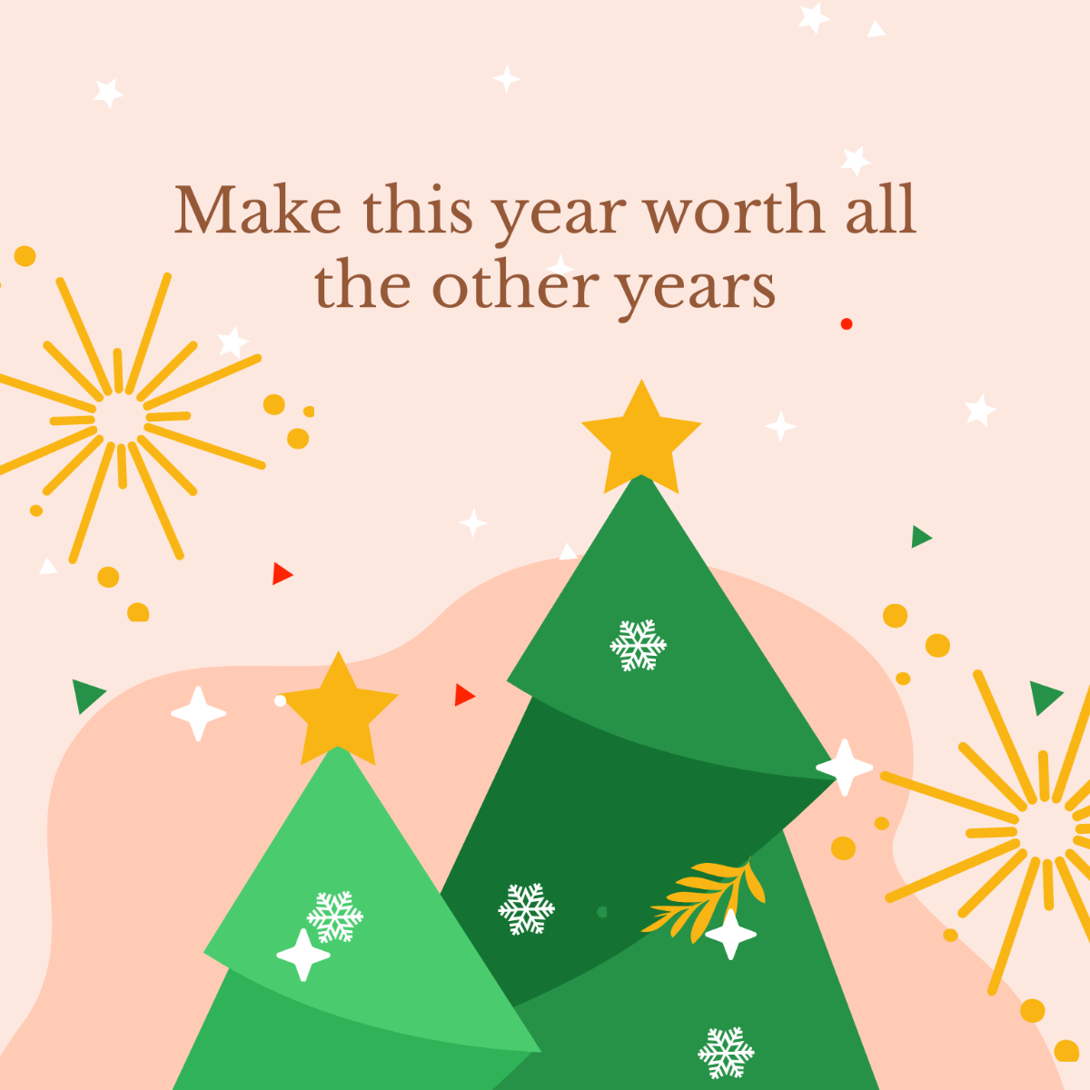 New Year's Day Quote Vector Template