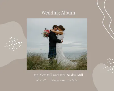Free Blank Wedding Album Template to Edit Online