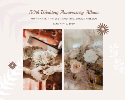 Free 50th Wedding Album Template to Edit Online