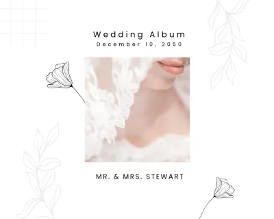 Free White Wedding Album Template to Edit Online