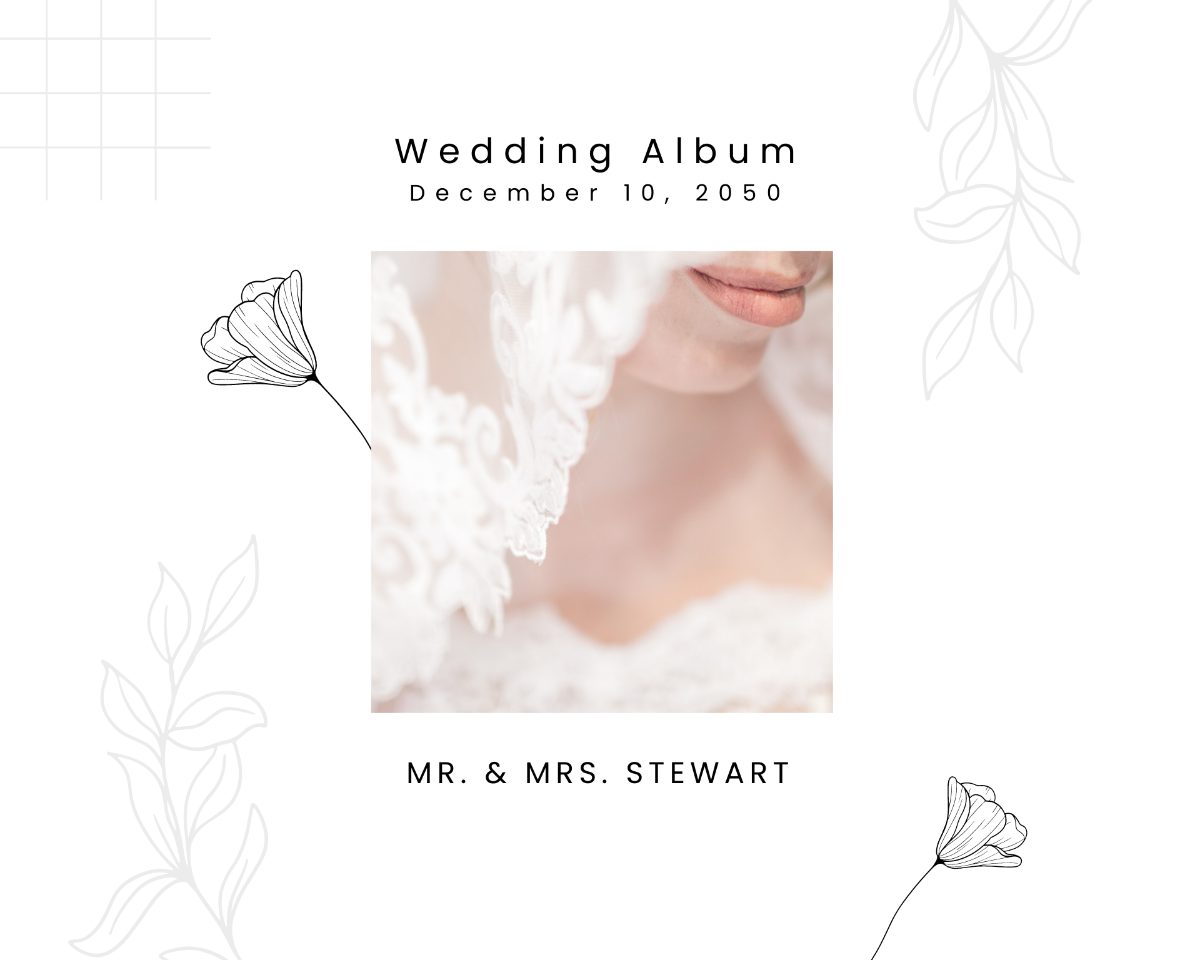 White Wedding Album Template