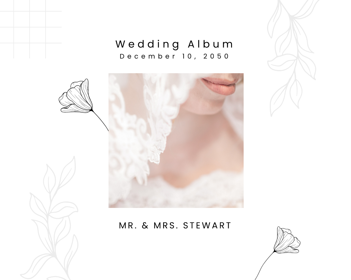 Free White Wedding Album Template