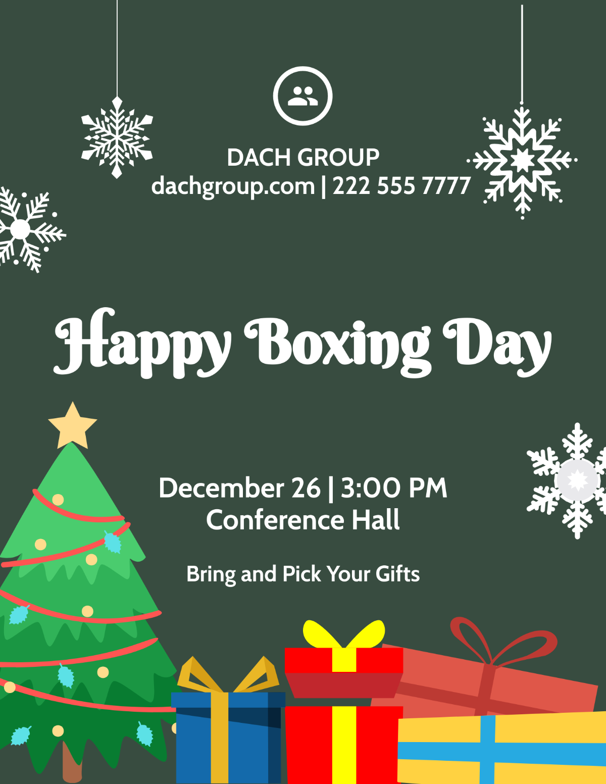 Boxing Day Mockup Flyer Template