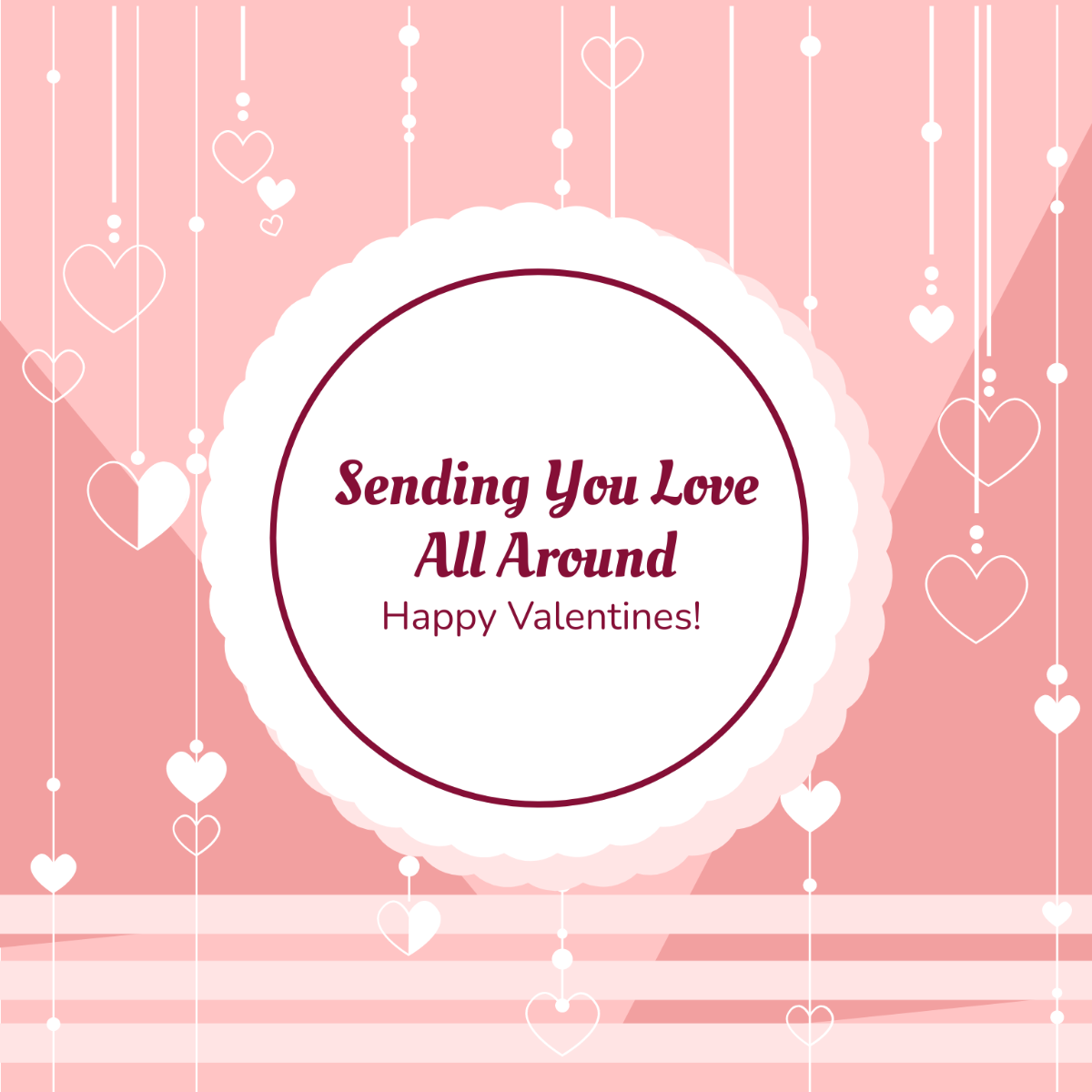 Valentine's Day Wishes Vector Template