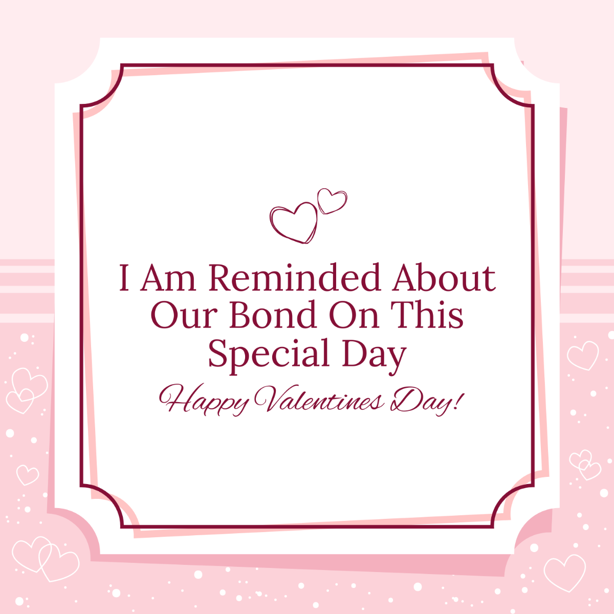 Valentine's Day Greeting Card Vector Template
