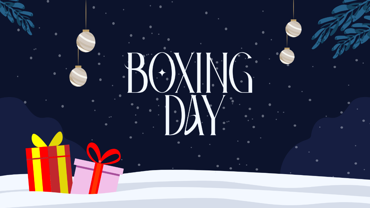 Free Boxing Day Design Background Template