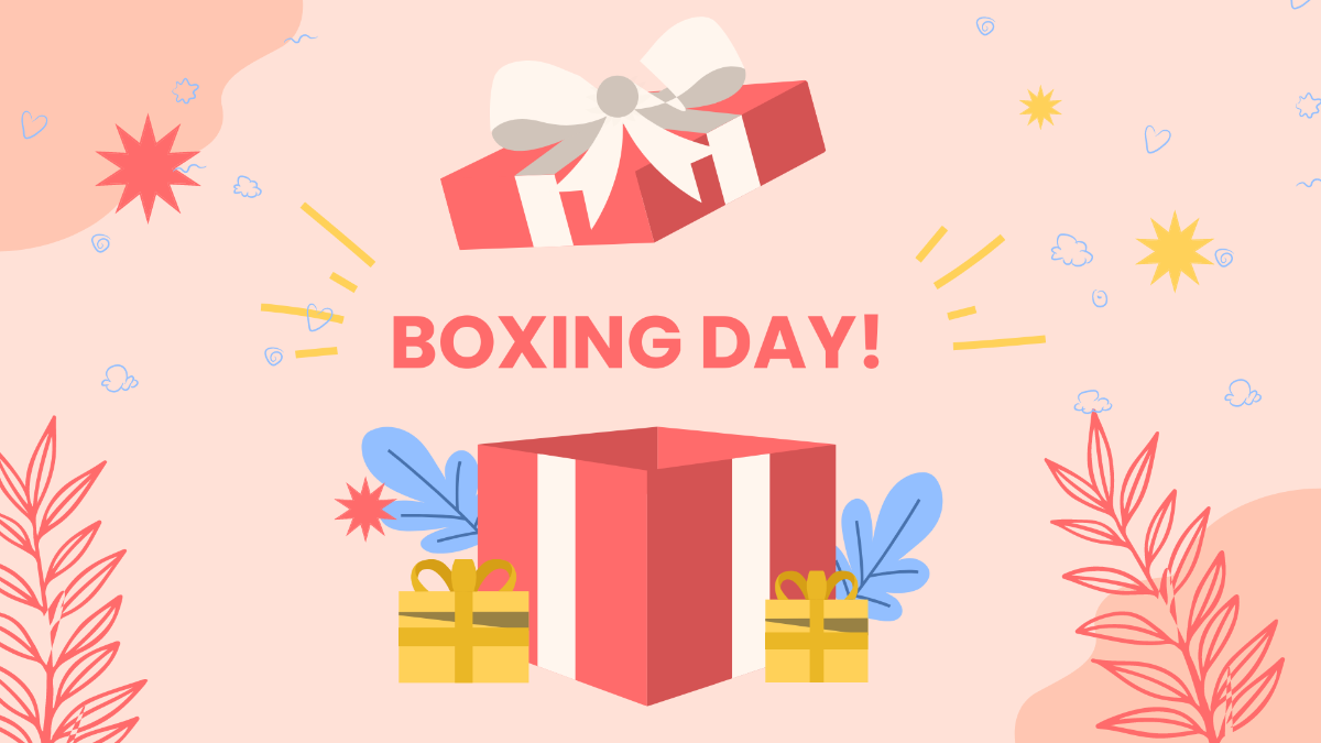 Boxing Day Light Background Template