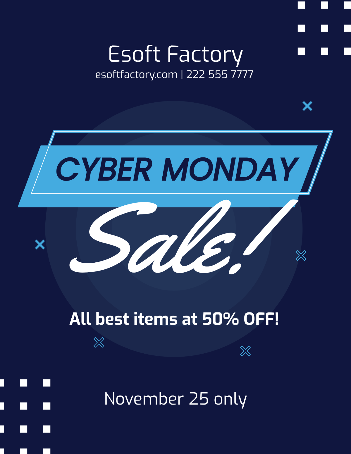 Sale Cyber Monday Flyer Template