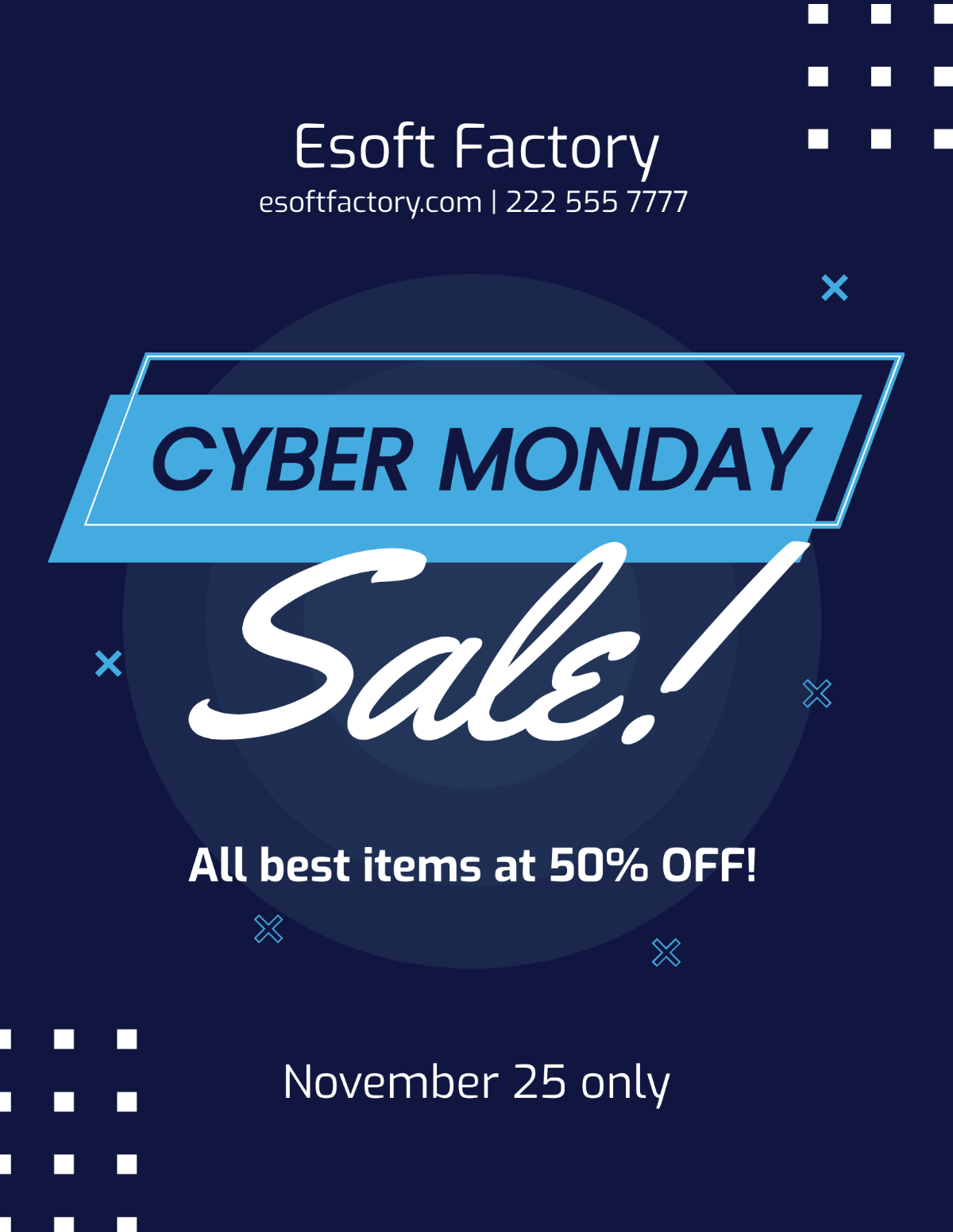 Free Sale Cyber Monday Flyer Template