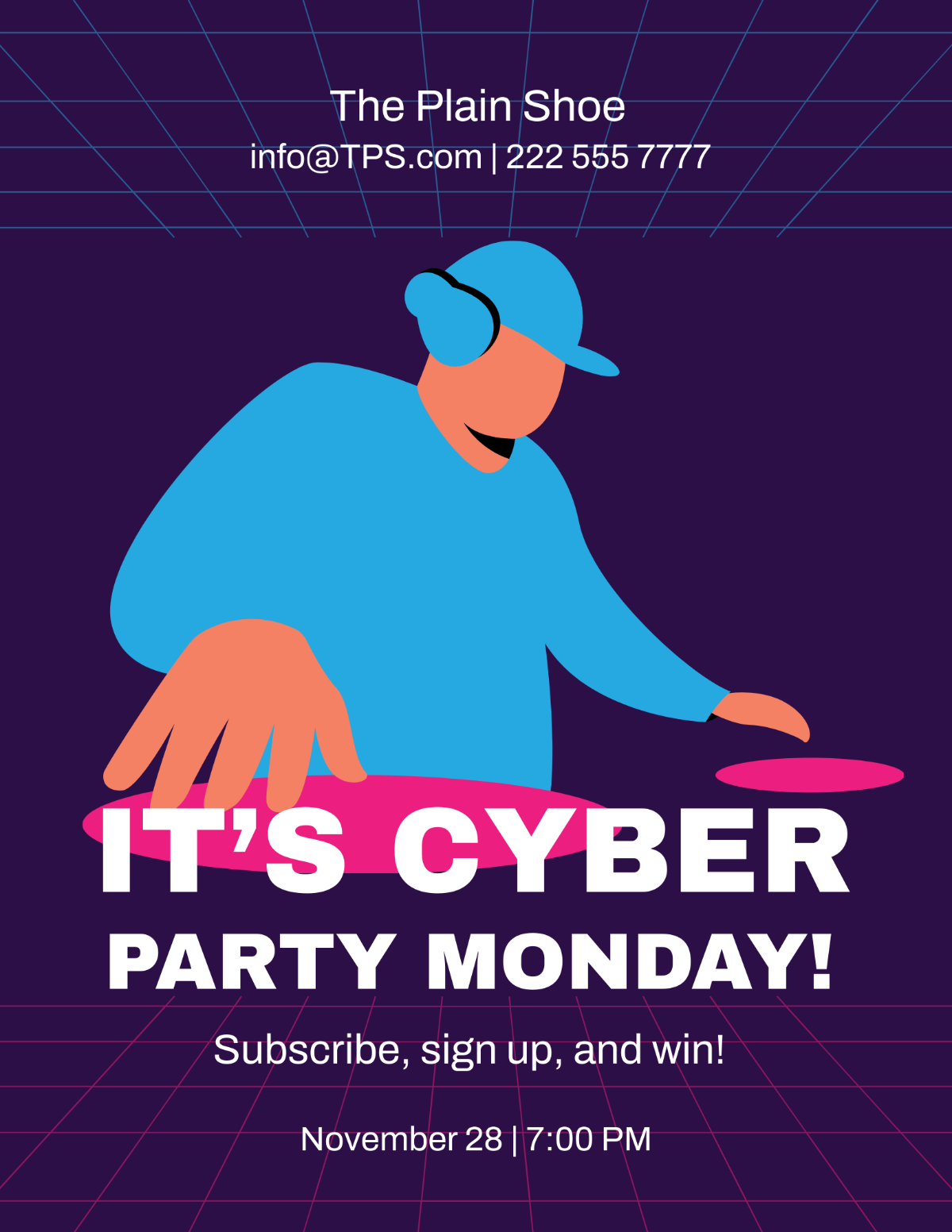 Party Cyber Monday Flyer Template - Edit Online & Download