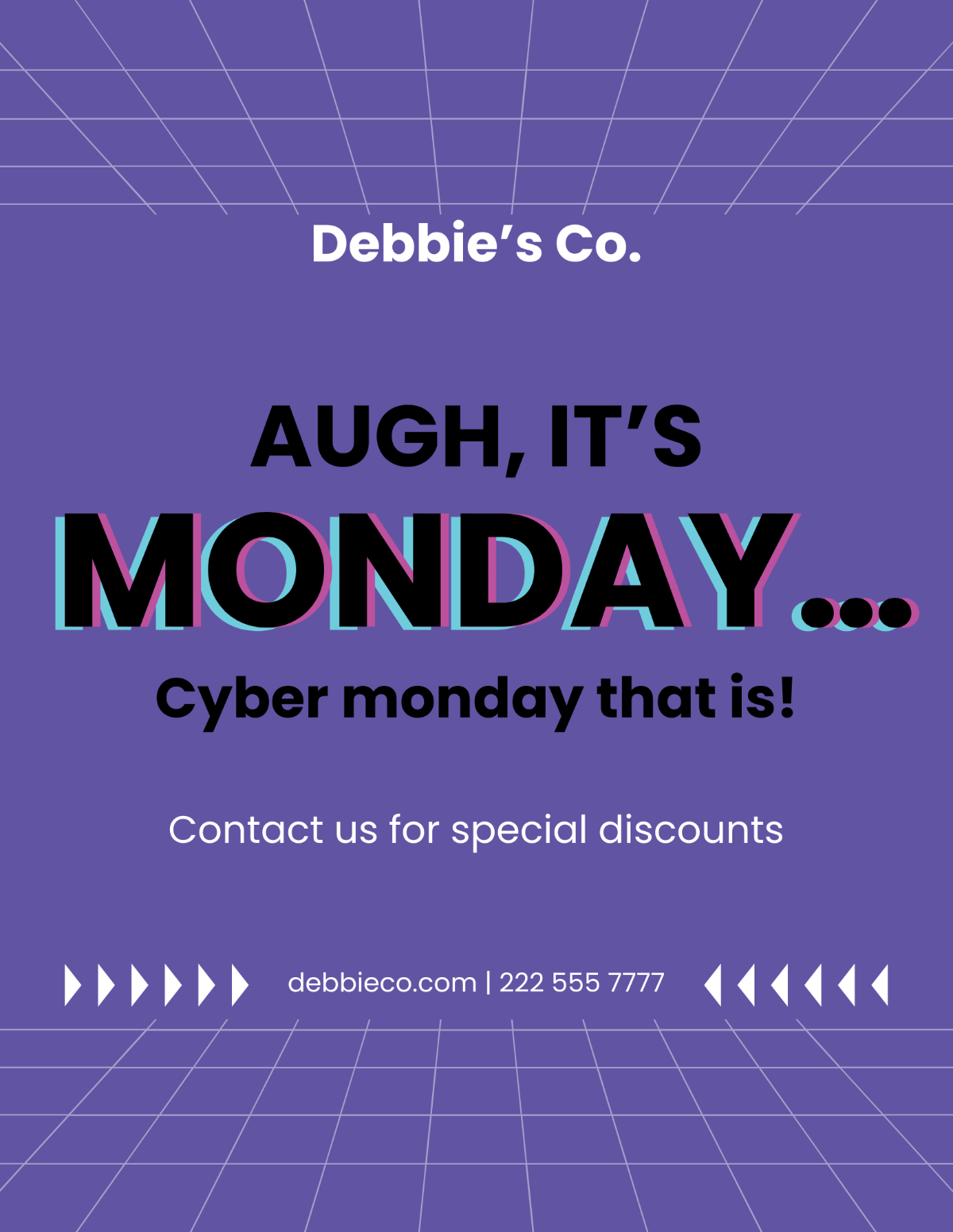 Happy Cyber Monday Flyer Template