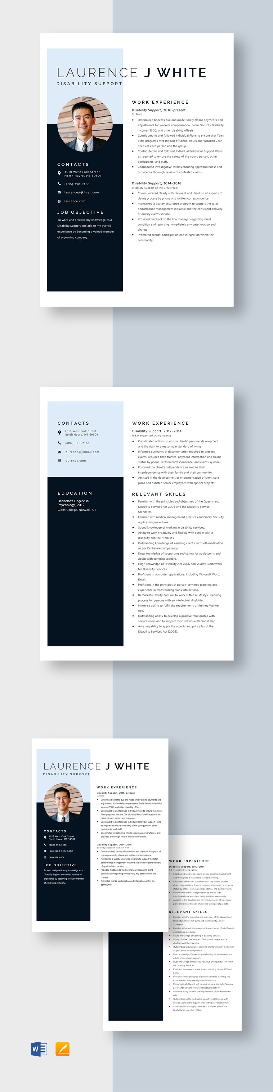 disability support worker resume template