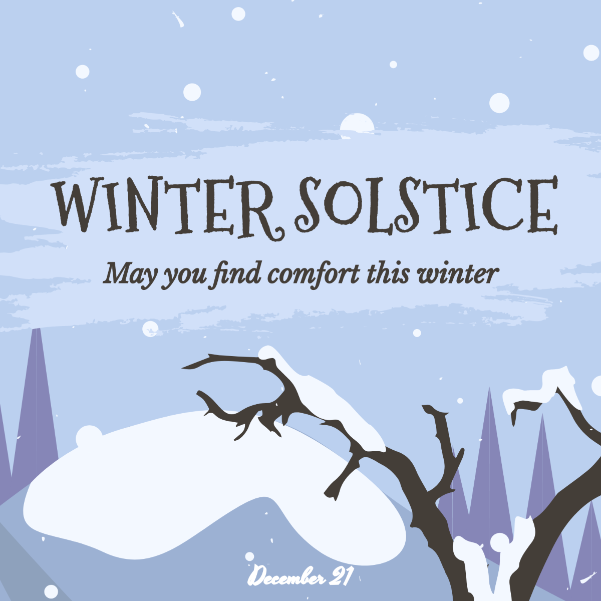 Winter Solstice Whatsapp Post Template