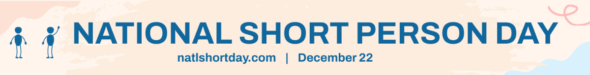 National Short Person Day Website Banner Template