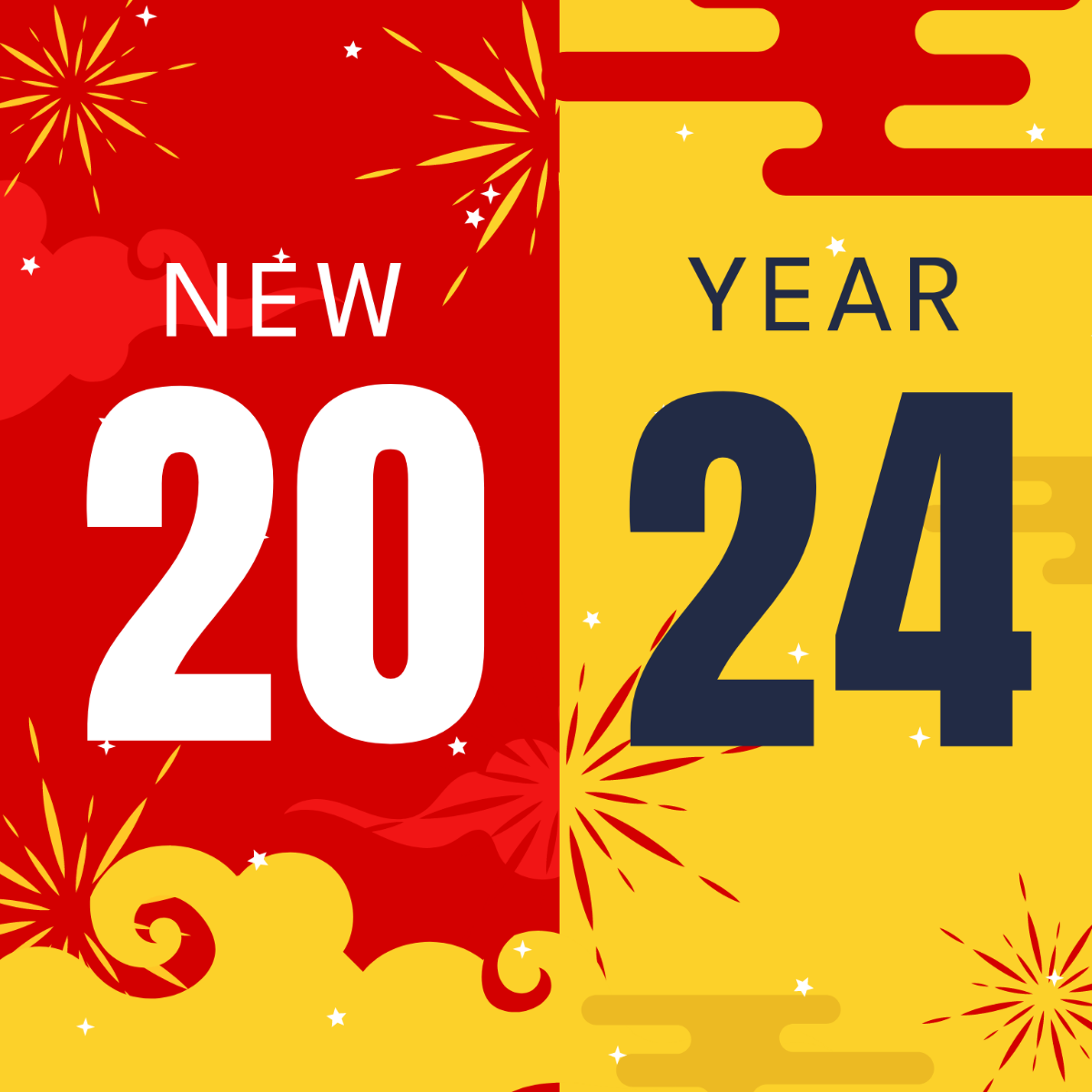 New Year's Day Vector Art Template