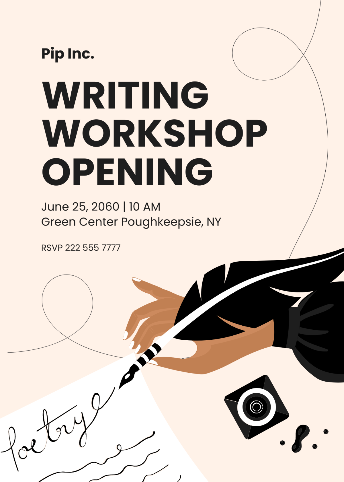 Free Workshop Opening Invitation Template