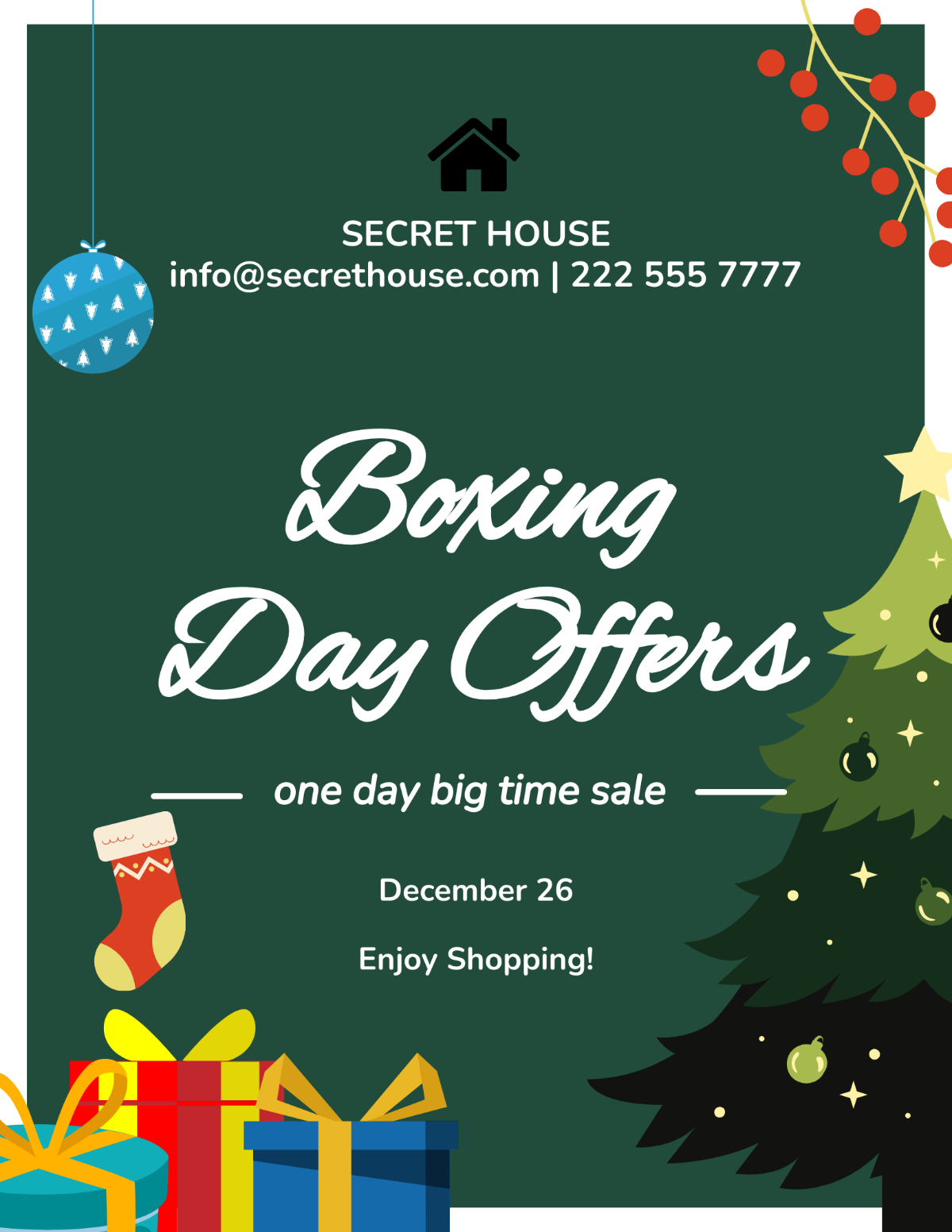 Sale Boxing Day Flyer Template