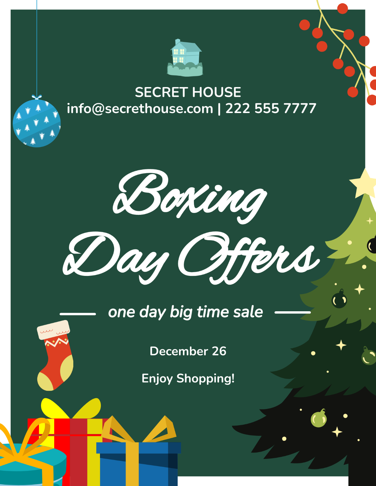 Free Sale Boxing Day Flyer Template