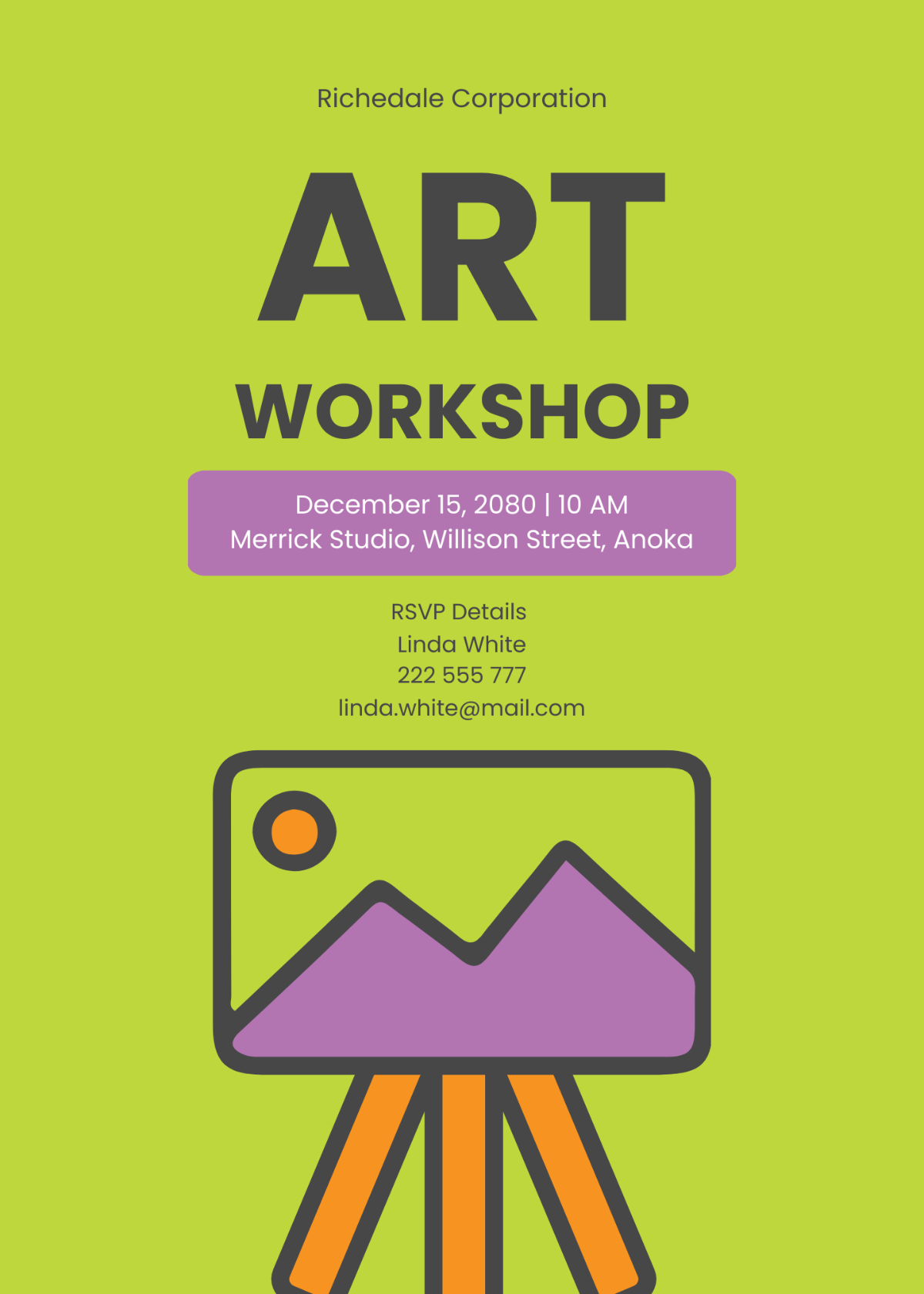 Art Workshop Invitation