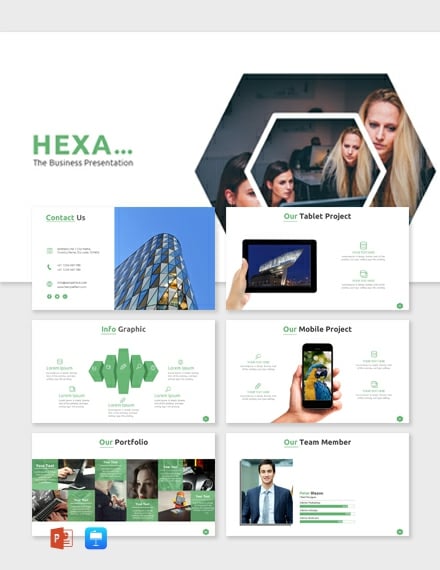Free Hexa Business Presentation Template