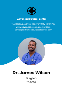 Surgeon Doctor ID Card Template - Edit Online & Download