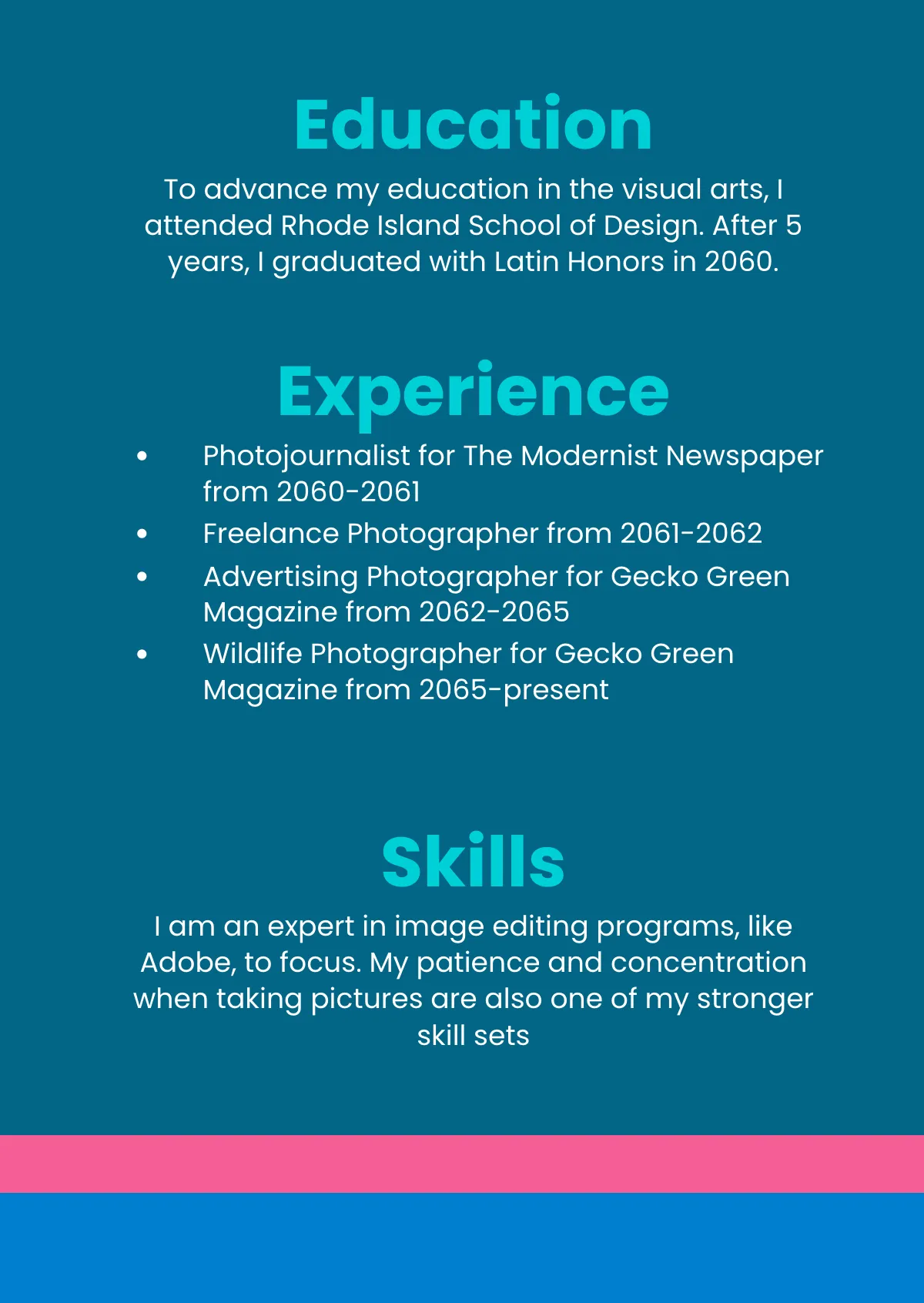 Free Nature Background Photography Portfolio Template to Edit Online