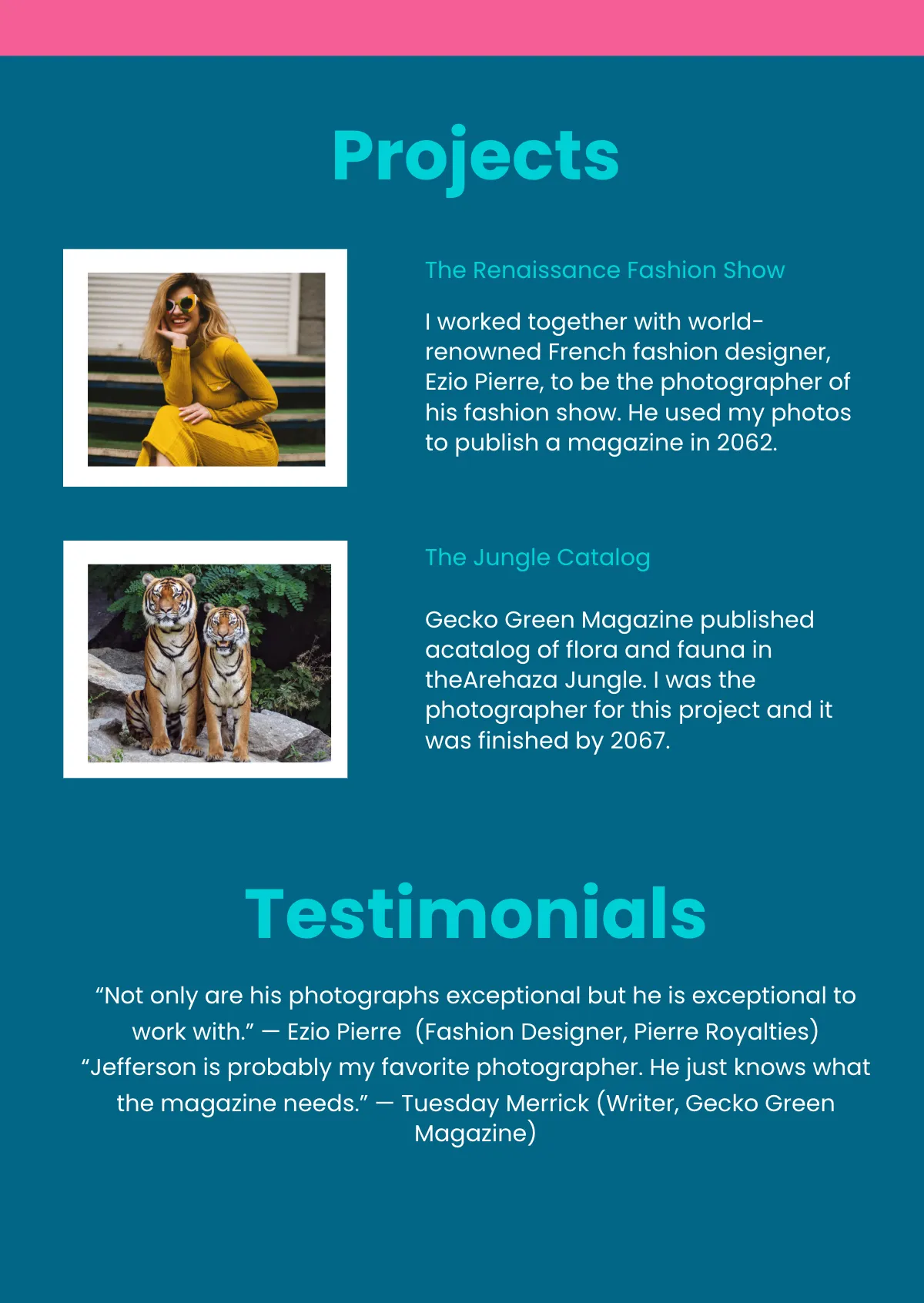 Free Nature Background Photography Portfolio Template to Edit Online