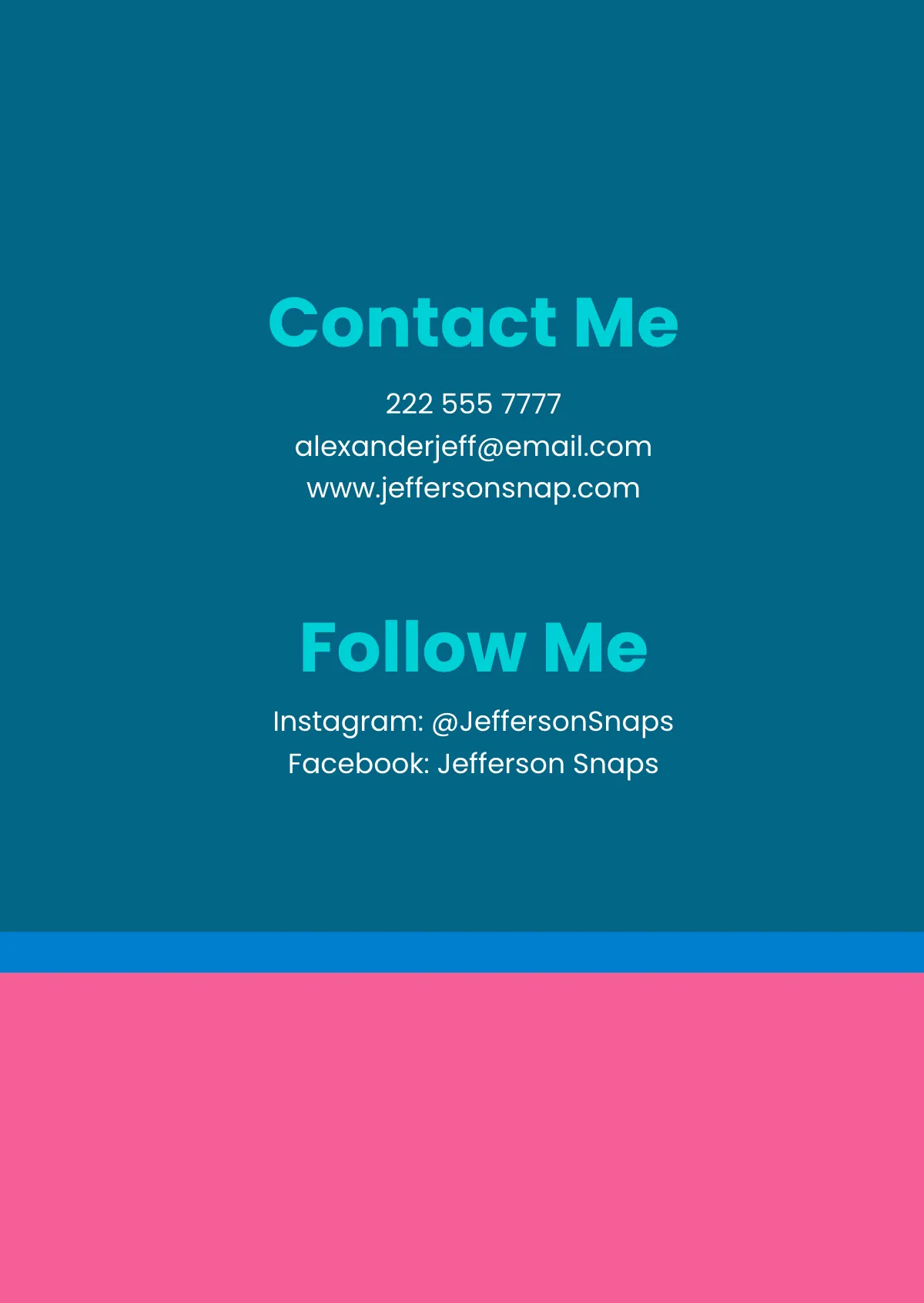 Free Nature Background Photography Portfolio Template to Edit Online