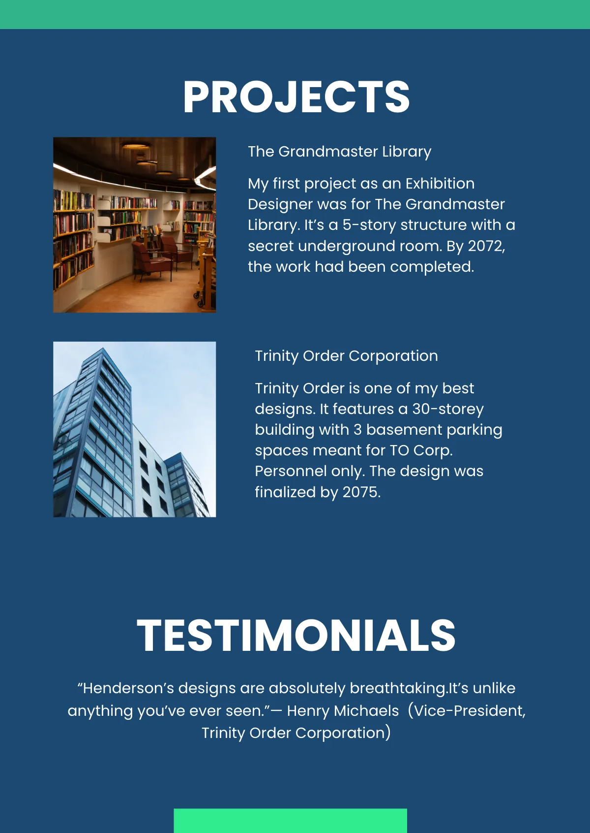 Free Interior Design Company Portfolio Template to Edit Online