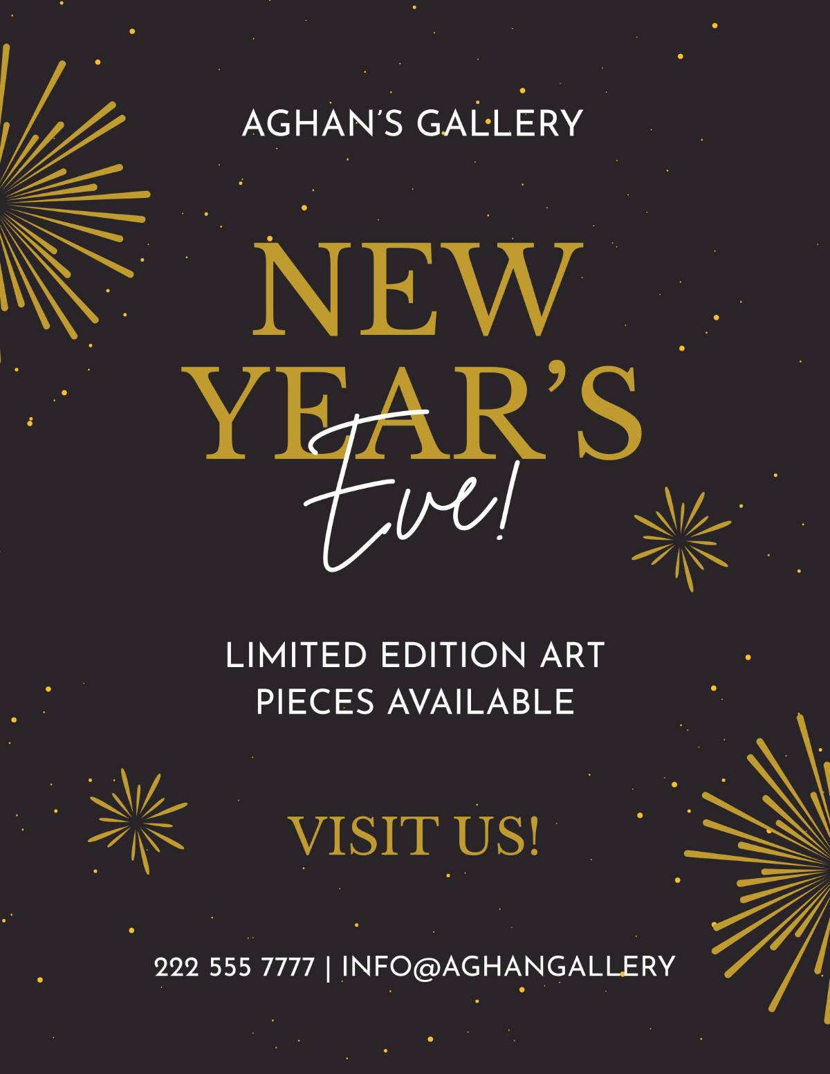 New Year Eve Advertising Flyer Template - Edit Online & Download